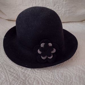 NWT Womens Ladies Wool Felt Fashion Hat Black 58